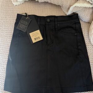 Rag & Bone Black High Rise Leather Mini Skirt